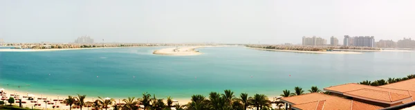 Panorama de la isla artificial Palm Jumeirah, Dubai, EAU — Foto de Stock