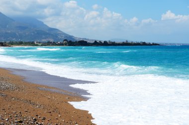 Sahilde lüks otel, peloponnes, Yunanistan Ionian sea