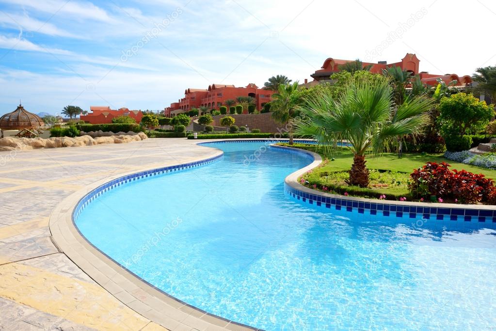 The swimming pool at luxury hotel, Sharm el Sheikh, Egypt