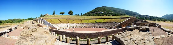 Het panorama van ruïnes in oude messene (messinia), peloponnes, — Stockfoto