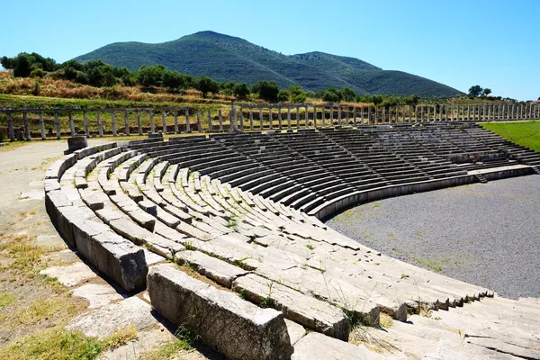 Na stadionie w starożytnych Messe (messinia), peloponnes, Grecja — Zdjęcie stockowe