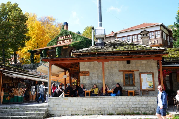 Metsovo dorp, Griekenland-oktober 11: de toeristen enjoing hun v — Stockfoto