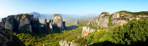 Panoramic view from above on the Rousannou - St. Barbara monaste — Stock Photo, Image