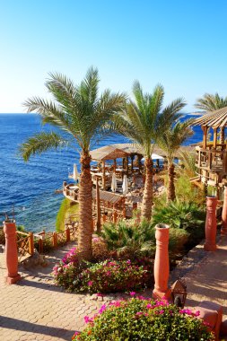 Açık Restoran ve lüks hotel, sharm el sheik sahilinde
