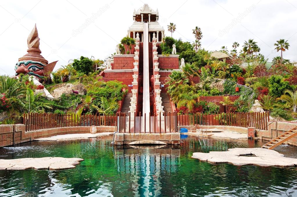 TENERIFE ISLAND, SPAIN - MAY 22: The Tower of Power water attrac