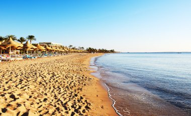 Lüks otelin kumsalı, Sharm el Sheikh, Mısır