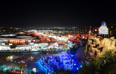 Sharm el sheikh, Mısır - 1 Aralık: gece hayatı üzerinde görünümü 