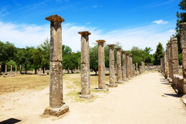 theokoleon Harabeleri antik olympia, peloponnes, Yunanistan