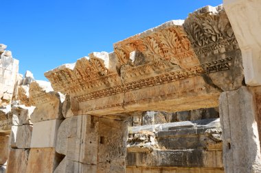 The ruins in amphitheater at Myra, Turkey clipart