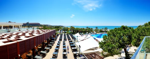 O panorama do moderno hotel de luxo, Antalya, Turquia — Fotografia de Stock