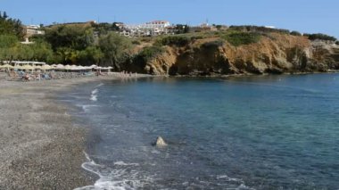 Yunanistan, Girit 'teki lüks otelin plajı.