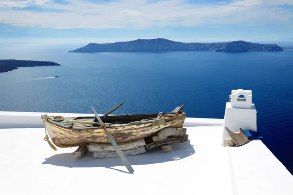 Decoração de edifícios na ilha de Santorini, Grécia — Fotografia de Stock
