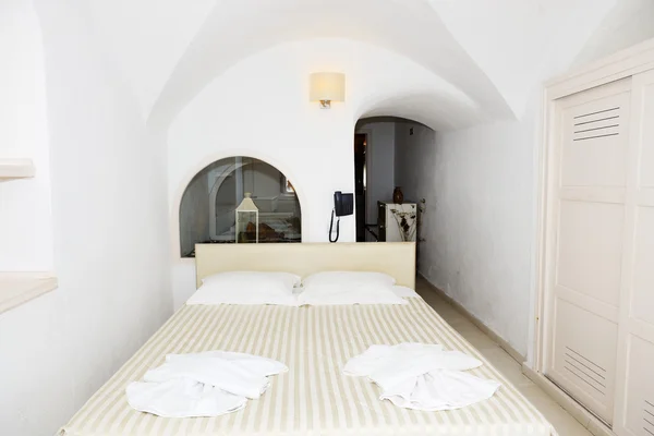 Apartament w luksusowym hotelu, Wyspy santorini, Grecja — Zdjęcie stockowe