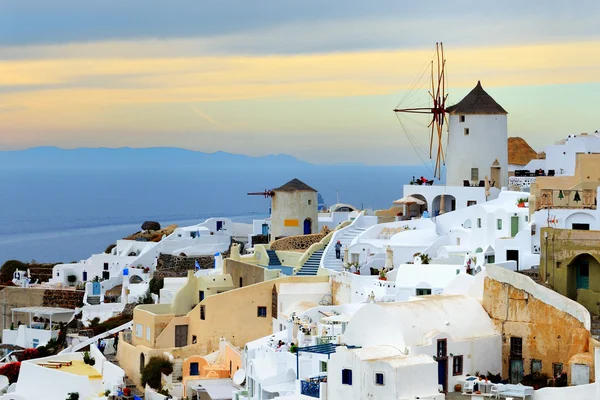 The sunset in Oia, Santorini island, Greece — Stock Photo, Image