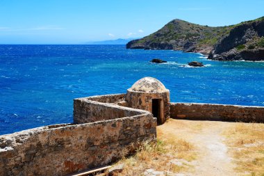 Yunanistan 'ın Girit kentindeki Spinalonga Adası' ndaki kale