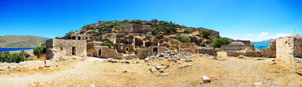 Panorama spinalonga wyspy, Kreta, Grecja — Zdjęcie stockowe