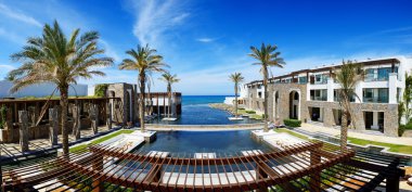 panorama havuzları ve plaj lüks otel, crete, Yunanistan