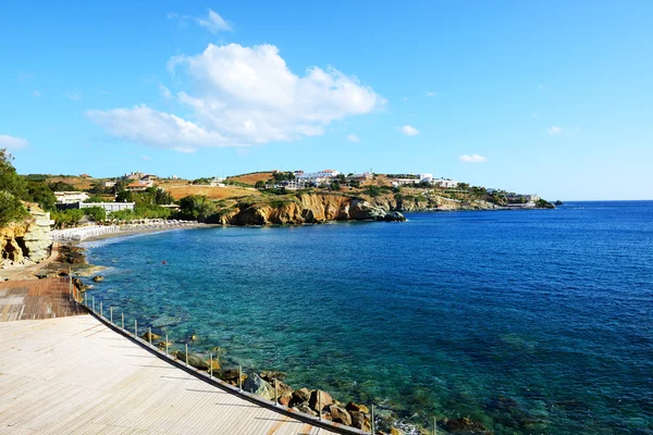Yunanistan, Girit 'teki lüks otelin plajı. — Stok fotoğraf