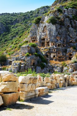 myra, antalya, Türkiye'de kaya mezarları