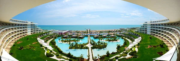 O panorama do moderno hotel de luxo, Antalya, Turquia — Fotografia de Stock