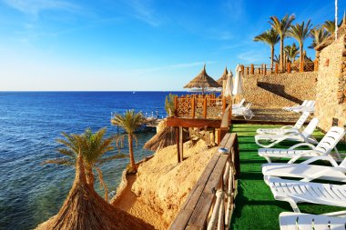 Lüks otelin kumsalı, Sharm el Sheikh, Mısır