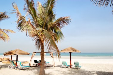 Beach of the luxury hotel, Ajman, UAE clipart