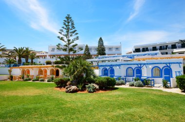 Villas, geleneksel Yunan tarzda lüks otel, Crete, Yunanistan