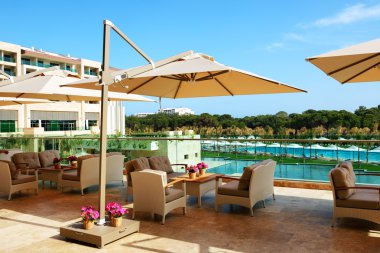 Lüks otel, Antalya, shakiradovileİL, terasta rekreasyon sandalye