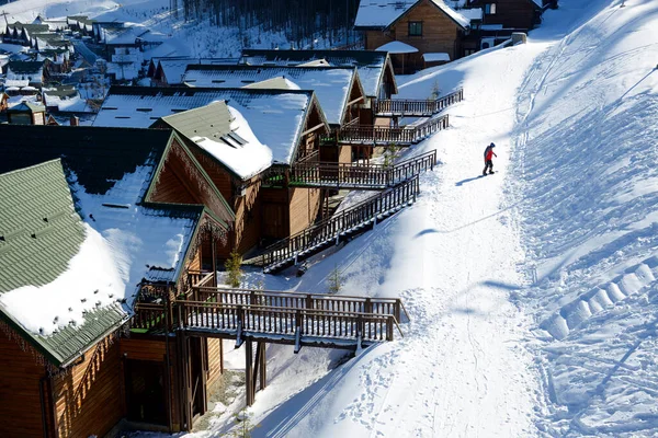 Die Ferienvillen Des Skigebiets Bukovel Bukovel Ukraine — Stockfoto