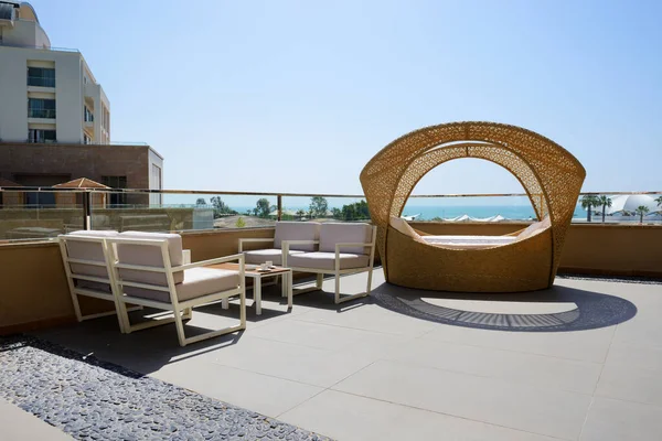 Recreation Chairs Terrace Luxury Hotel Antalya Turkey — Stock Photo, Image