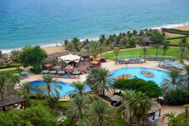 plaj ve yüzme havuzları luxury hotel, fujairah, Birleşik Arap Emirlikleri