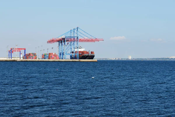 Odesa Ucraina Settembre Nave Portacontainer Nel Porto Odesa Settembre 2020 — Foto Stock