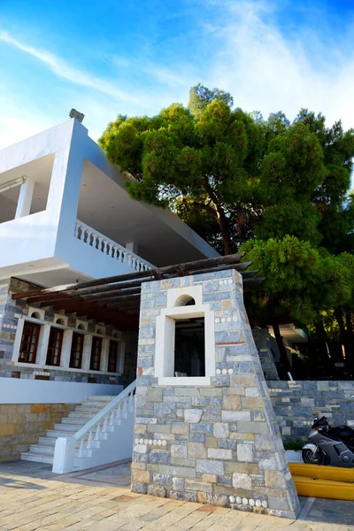 Entrada Restaurante Hotel Lujo Peloponnes Grecia — Foto de Stock