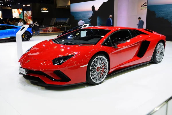 Dubai Emiratos Árabes Unidos Noviembre Lamborghini Aventador Coupe Sportscar Está —  Fotos de Stock