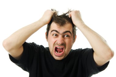 umutsuzluk bir adam çığlık