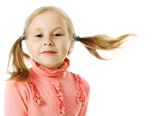 Retrato de menina emocionalmente . — Fotografia de Stock