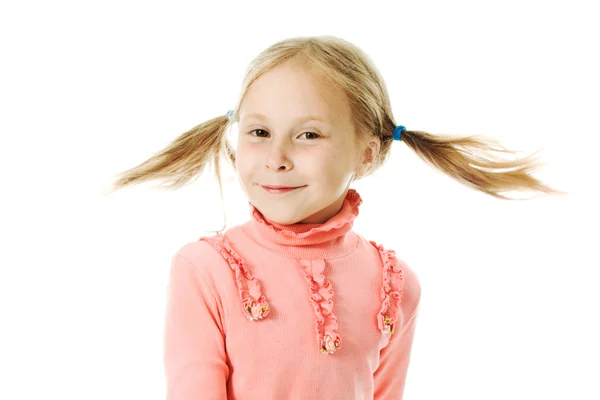 Retrato de menina emocionalmente . — Fotografia de Stock