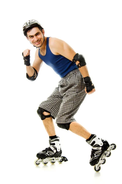 Mann in Rollerblades — Stockfoto