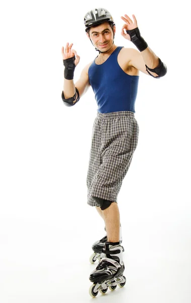 Man in roller blades — Stock Photo, Image