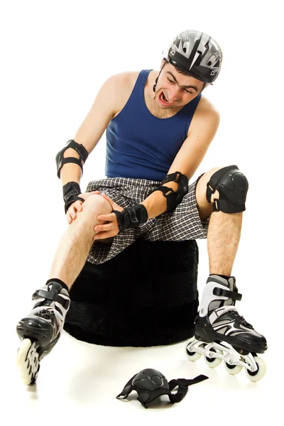 Man in roller blades — Stockfoto