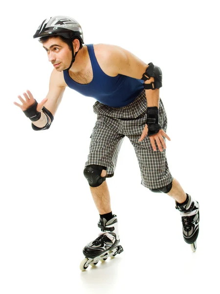 Mann in Rollerblades — Stockfoto