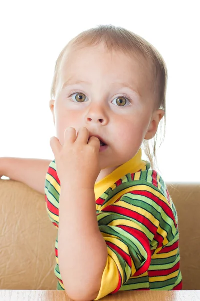 Bonito bebê pensando — Fotografia de Stock