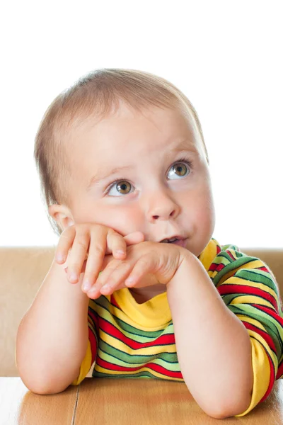 Cute baby thinking — Stock Photo, Image