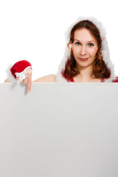 Krásná žena v vánoční oblečení — Stock fotografie