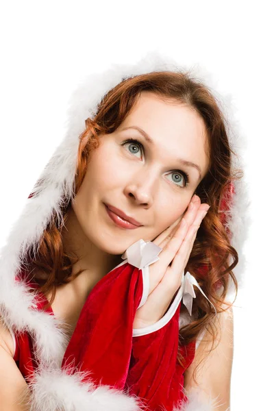 Beautiful Happy Christmas Woman — Stock Photo, Image