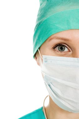 cerrah kadını koruyucu maske