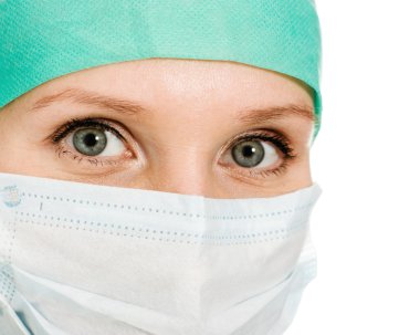 cerrah kadını koruyucu maske