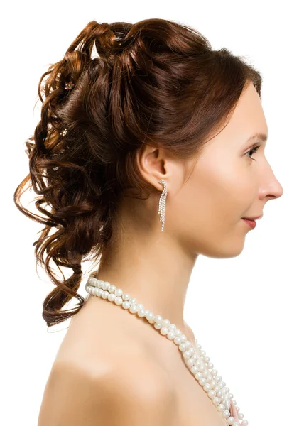 Krásná dívka s kolem krku náhrdelník — Stock fotografie