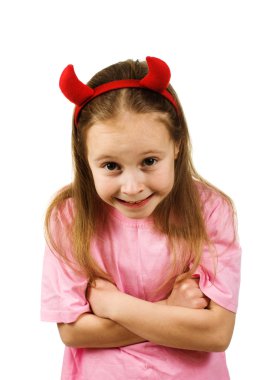 boynuzları küçük şeytan'ın genç kızla