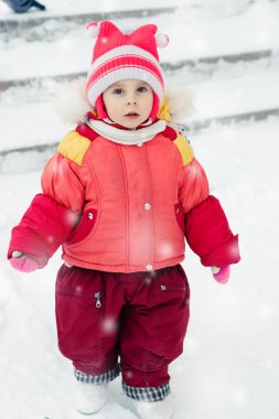 kırmızı ceket kış çocuk.